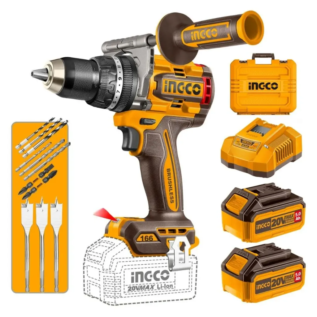 [1-CRHLI201881-IG] Kit de Berbequim 18mm (11/16) C/1 Bateria + Carregador 20V (INGICO MOZ)