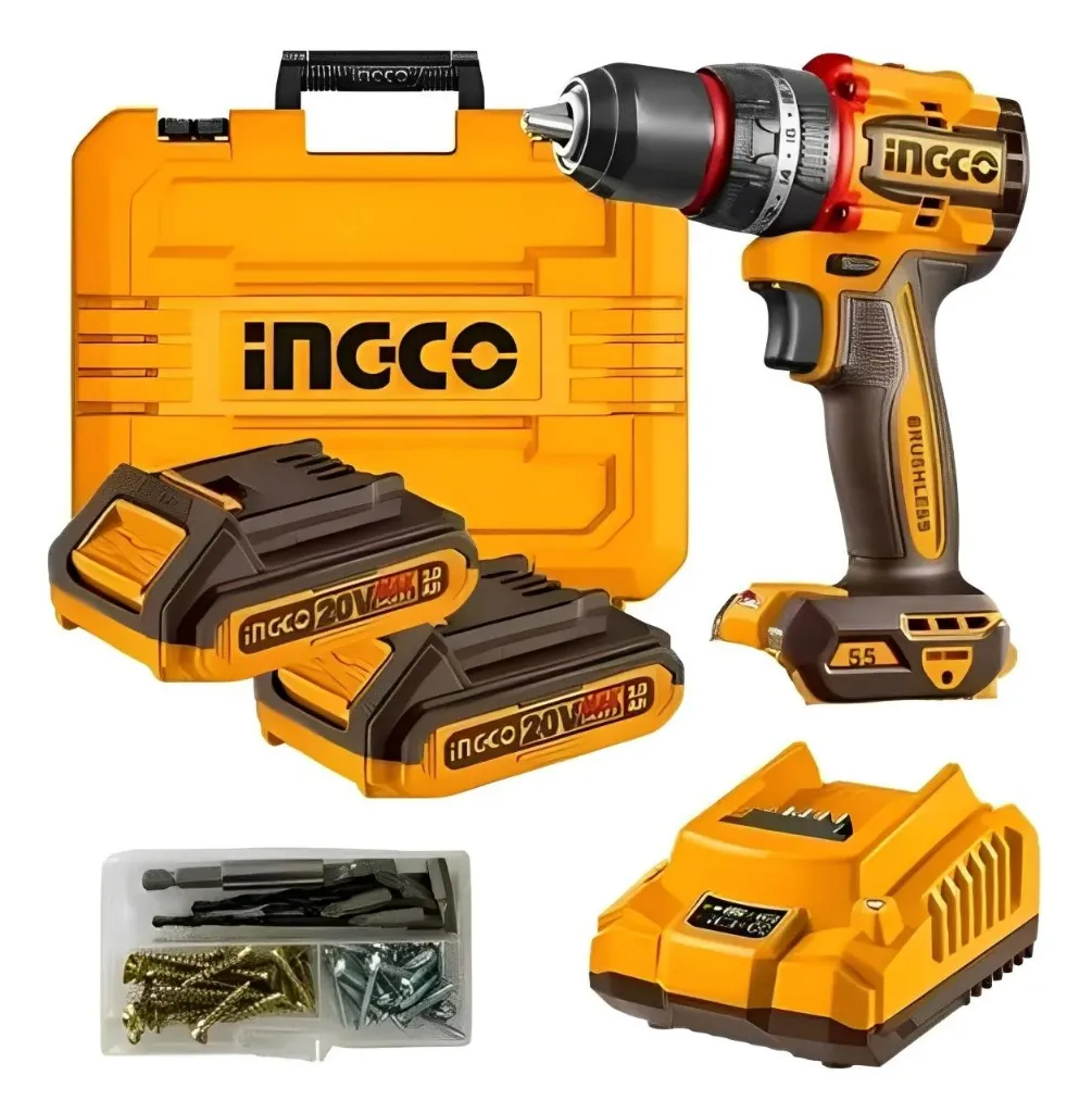 [1-CIDLI2058-IG] Kit Parafusadeira de Impacto 20V (55Nm)  C/2 Baterias (2.0Ah) (INGCO MOZ)